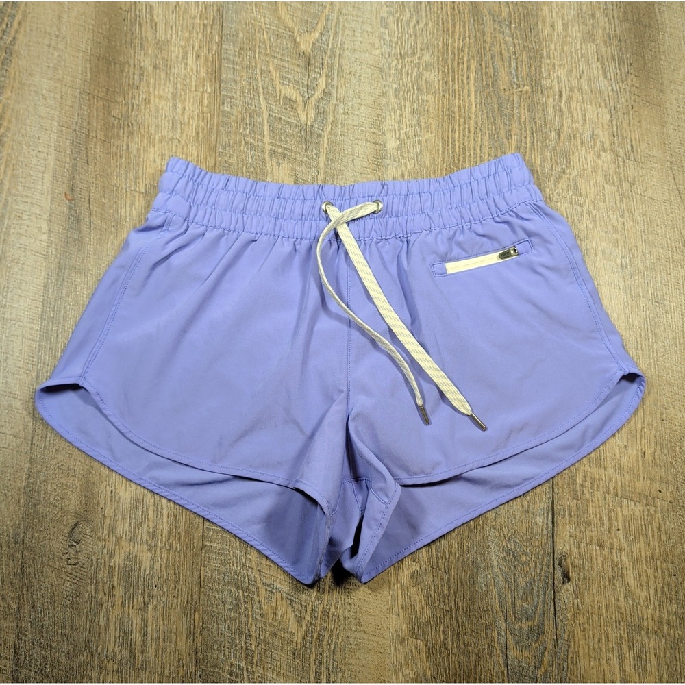 VUORI Clementine 2.0 Shorts Lined Zip Pocket Purple Womens Size XS Athletic